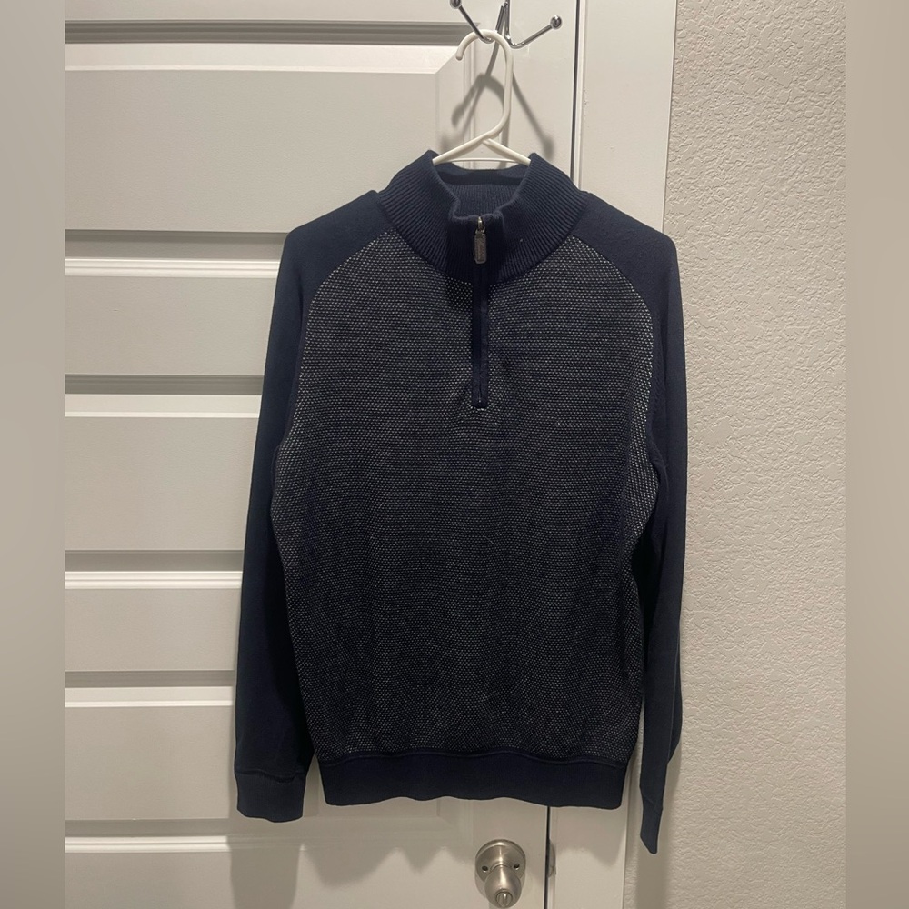 Daniel Cremieux Signature Collection Mens 1/4 Zip Pima Cotton Cashmere Sz M
